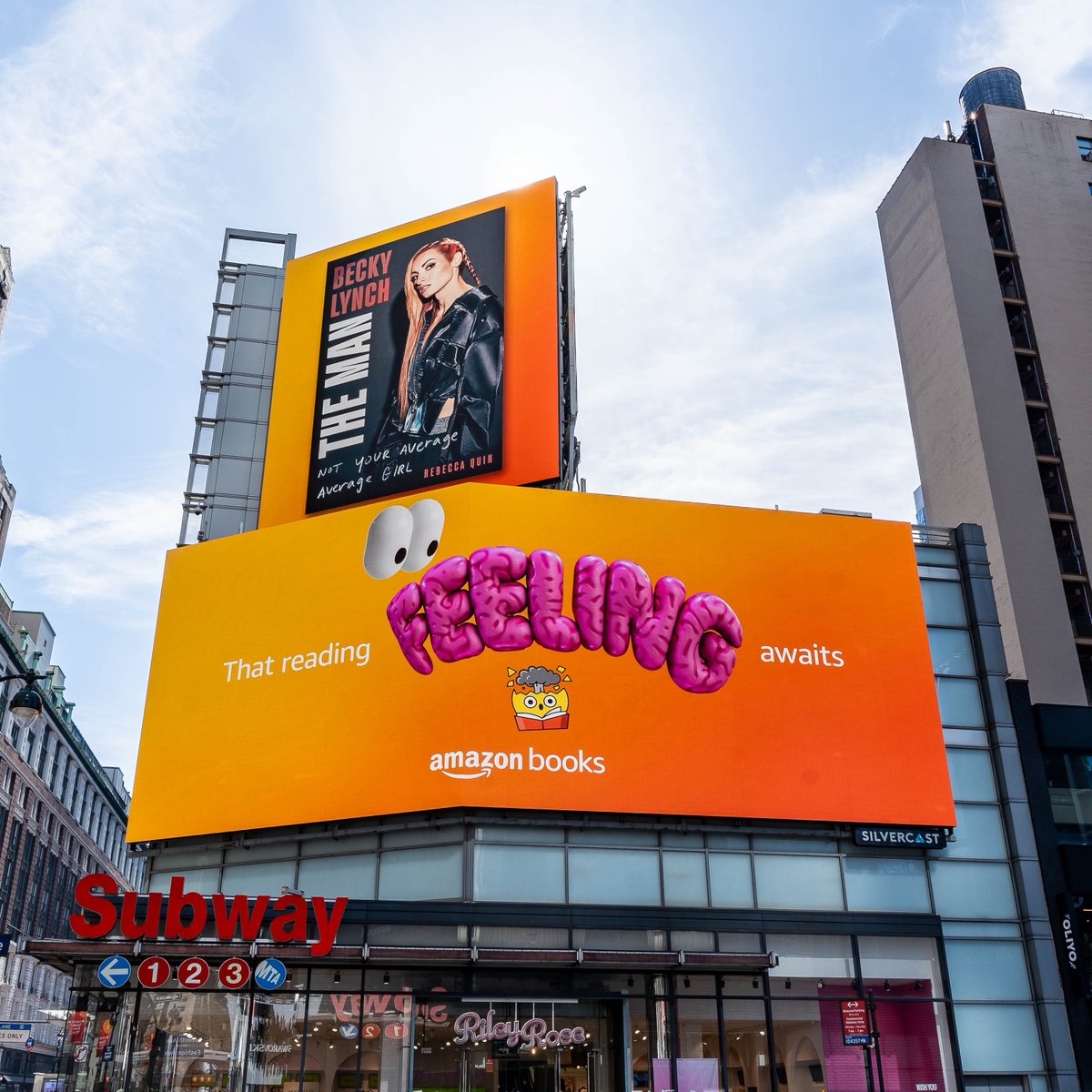 This is pretty damn cool. If you're near Penn Station in NYC check out the @amazonbooks billboard of Bestseller Becks! amzn.to/4aicFX3