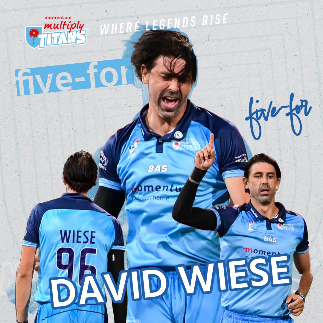 FIVE-FOR: David Wiese vs Dolphins:

4️⃣ - 0️⃣ - 2️⃣9️⃣ - 5️⃣ 🔥

#SkyBlues | #WhereLegendsRise | #T20Challenge | #WozaNawe