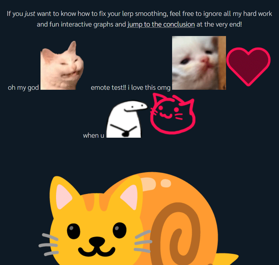 i was refactoring the emote system on my upcoming blog and uh