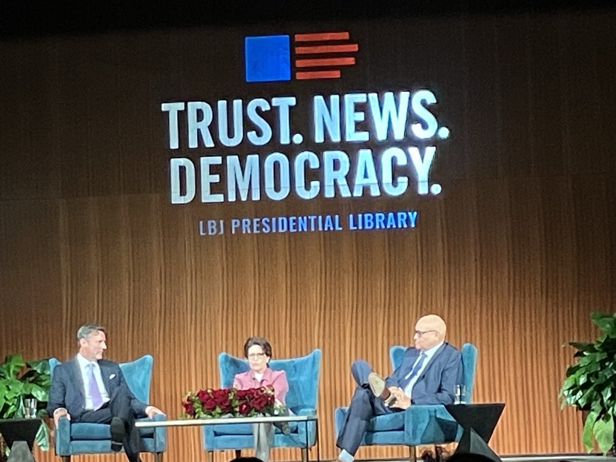Today’s sessions of Trust. News. Democracy ⁦@LBJLibrary⁩ starts soon. Opened with ⁦@carlbernstein⁩ and ⁦@realBobWoodward⁩ and then ⁦@karaswisher⁩ and ⁦@larrywilmore⁩. #Trustnewsdemocracy
