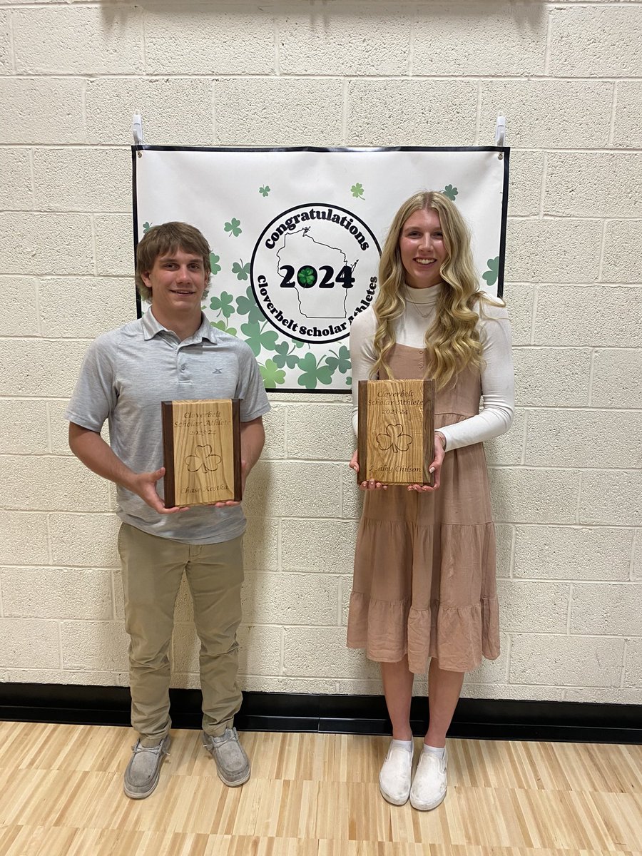 Congratulations to Chase K. &amp; Ashley C. on being honored as our Cloverbelt Conference Athletic Scholars!