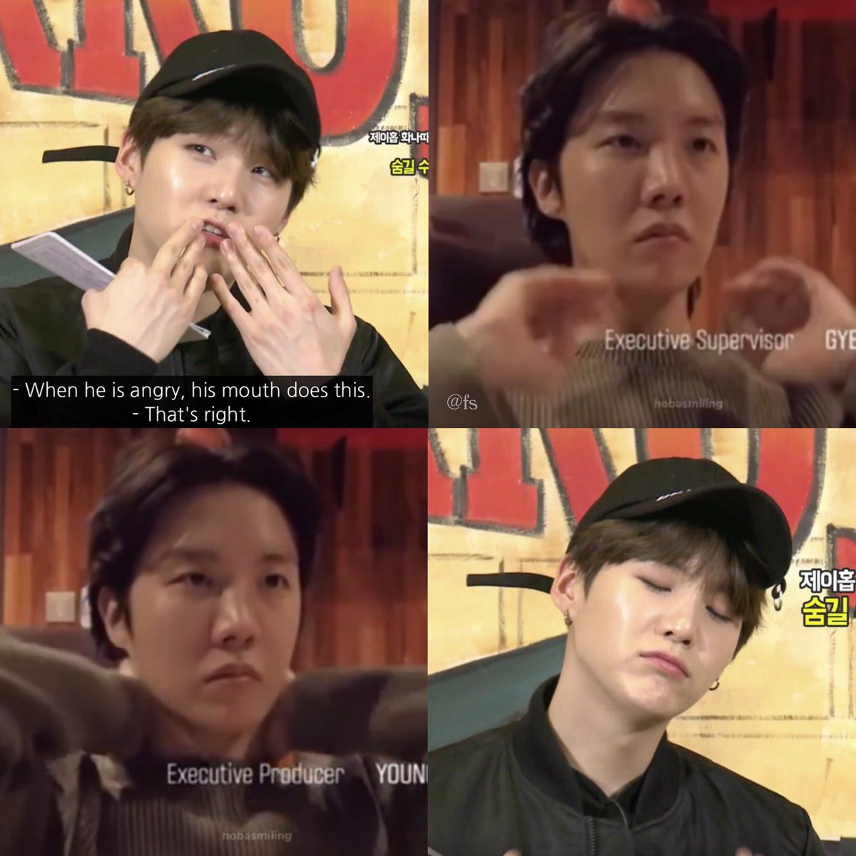 do you remember when yoongi explained us how hoseok’s mouth turns into “ㅅ” when he is angry? 😂😂