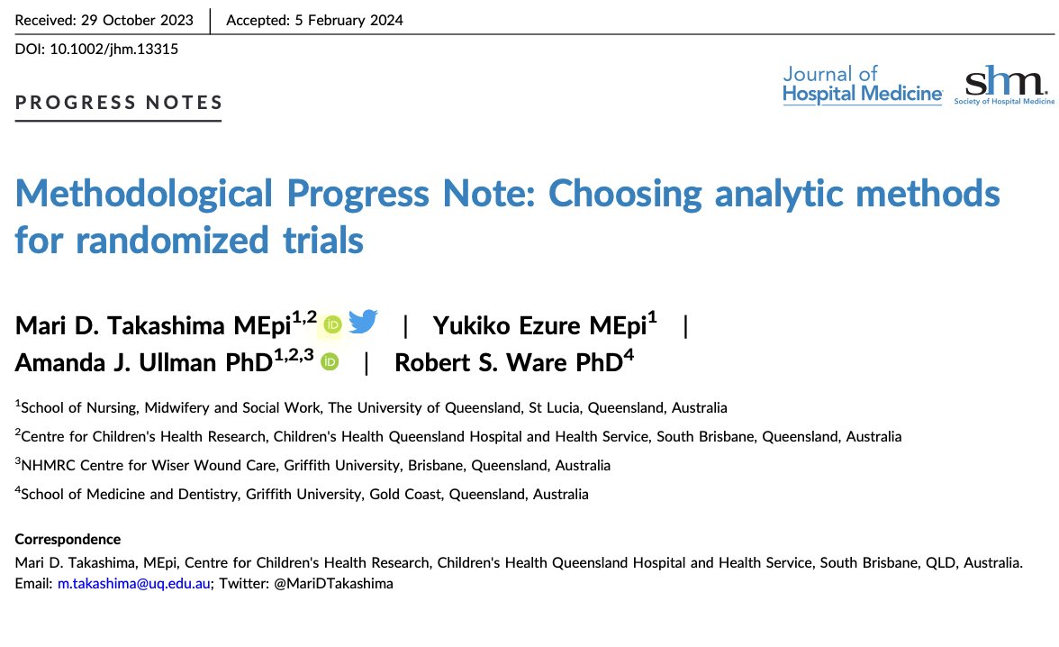 🔬📊 Understanding RCT analysis: Intention-To-Treat vs. Per-Protocol. This article clarifies how these approaches influence causal effect estimates. #ClinicalResearch #EvidenceBasedMedicine 🔗: …mpublications.onlinelibrary.wiley.com/doi/10.1002/jh… ✍️: @MariDTakashima