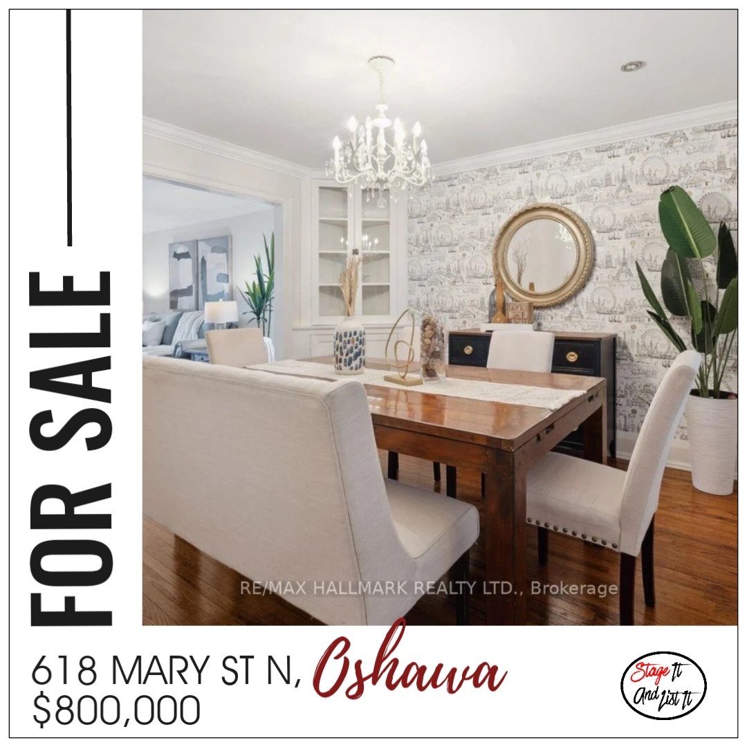Memories are made here ✨️. 
.
.
#FORSALE 
618 Mary St N, Oshawa 
$800,000
Realtor @walterwallace613
Styled @stageitandlistit
.
.
#stageitandlistit #homestaging #stagingsells #staging #staginghomes #realestatestaging #stagedtosell #stagerlife #homestager #stagingworks