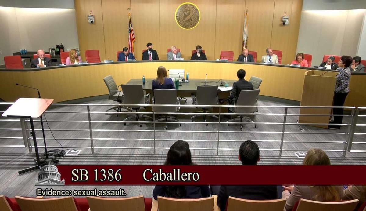 CASenCaballero's tweet photo. #SB1386 passed out of its first policy committee with full support! My bill protects survivors of sexual assault, rape, &amp; sexual battery from further victimization by clarifying the Civil Rape Shield Law. Many thanks to the bill sponsors &amp; advocates for your support &amp; testimony. https://t.co/qHa4dkbx8O