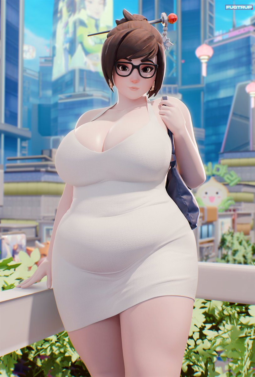 pov it's a sunny warm day and you're on a date with mei and she's wearing a beautiful white dress and she really likes you and you're having a great time and