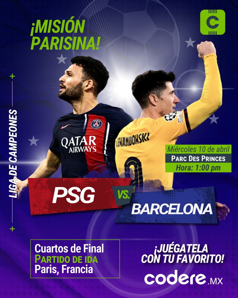 🔥¡FACTOR X!🐢 Sobrinos, la verdad no sé qué esperar de este ya clásico europeo, lo veo sin un claro favorito. Barcelona deberá apelar a su juego colectivo y el PSG a Mbappé y compañía. ¿Quién desequilibrará la balanza?