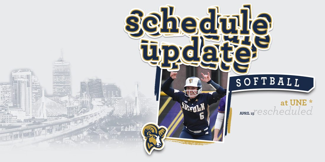 SCHEDULE UPDATE 🚨 @SuffolkSoftball Sets Make-Up Date at UNE 📰➡️ tinyurl.com/ycxby26z #RamNation #d3sball