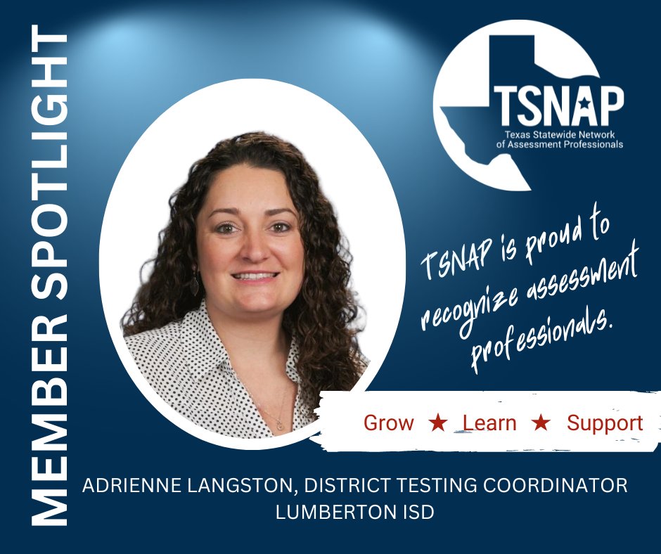 Members are our greatest resource. Meet Adrienne Langston of Lumberton ISD in Region 5. #growlearnsupport @LISDRaiders Read more about Adrienne at tsnap.org/page/MemberSpo….