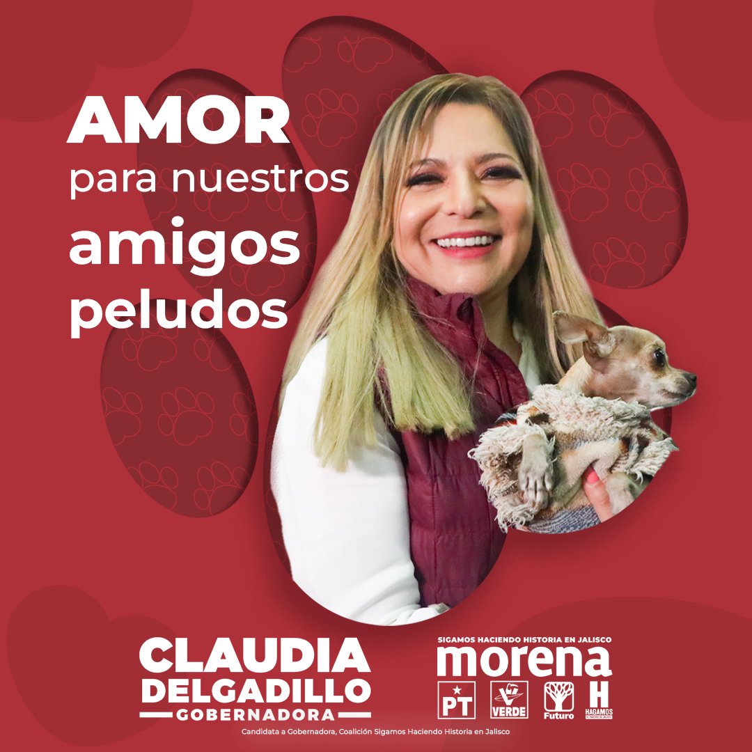 Hagamos que en Jalisco vivan libres de maltrato y crueldad.
#ClaudiaGobernadora #AmorPorLosAnimales