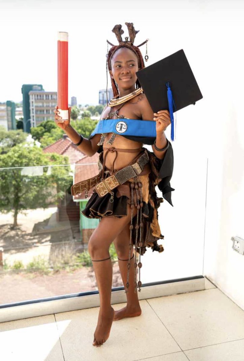 I take time to congratulate this young new lawyer and many thousands of graduates who against all odds made it today. The future must now deliver workable solutions and jobs for our graduates. Counsel Kasirua by wearing your traditional attire you remain true to yourself congrats