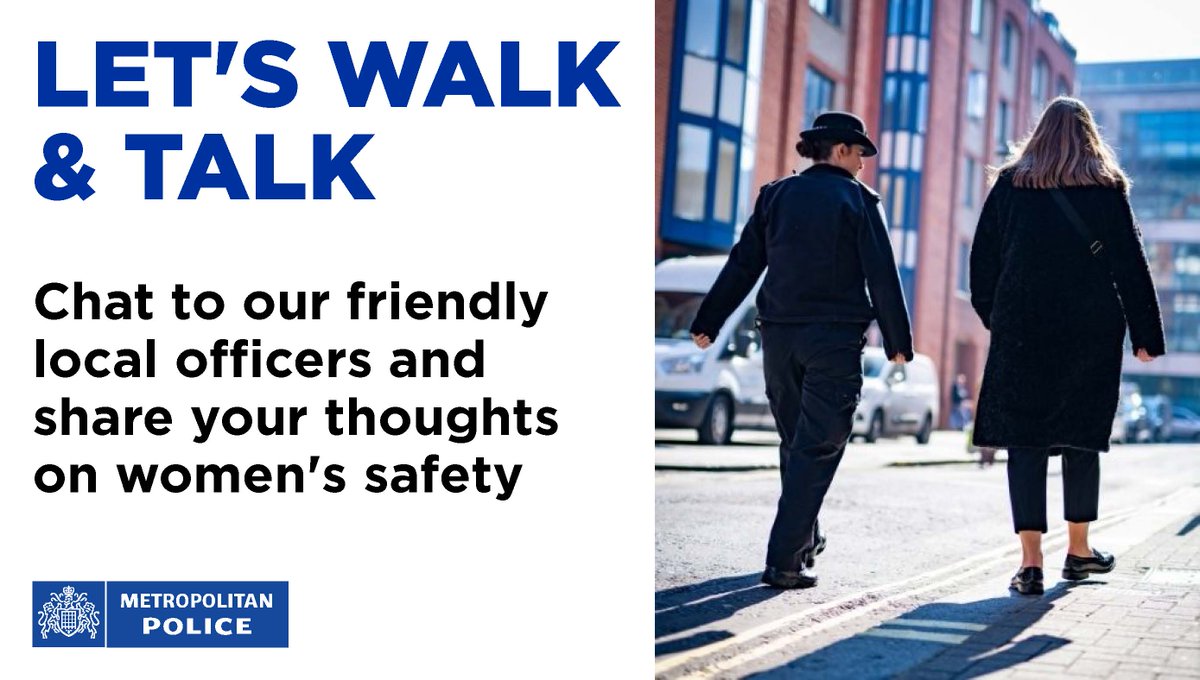 Do you feel unsafe walking alone late at night? Join female officers for a Walk and Talk around Nine Elms to discuss women’s safety concerns. Join us on Tues 16th April, 6 pm, Meet o/s Battersea Power Station Underground Station. Book your FREE ticket 👇 eventbrite.co.uk/e/880899483067…