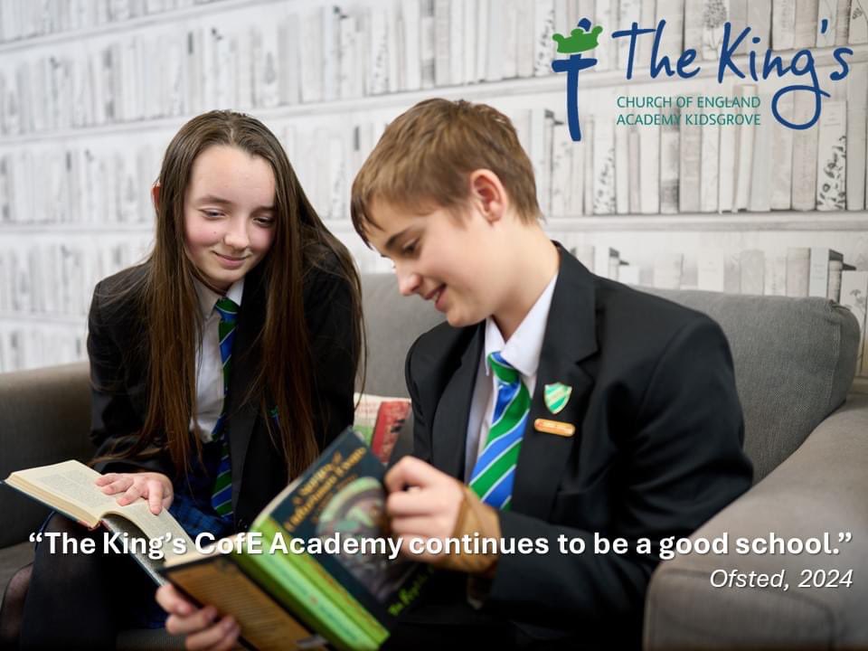Delighted to share that following their inspection by Ofsted that took place in March 2024, that @KingsCEAcademy continues to be a good school.

Read the full report here 📲 thekingscofeacademy.org/ofsted-siams-1/