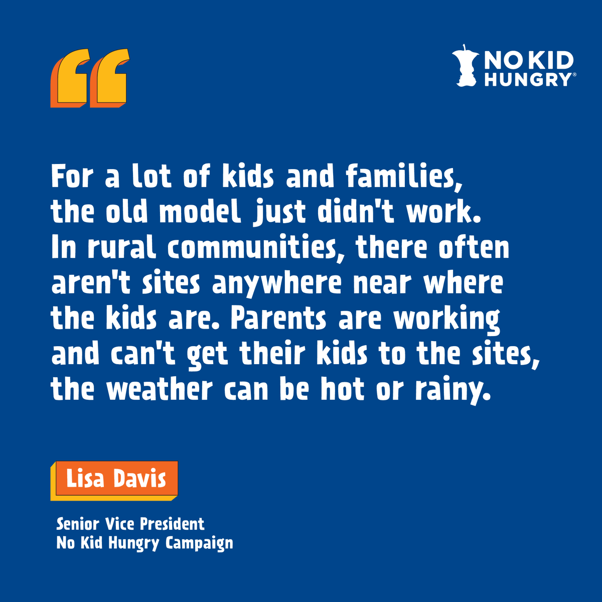 In some states, the new program options for rural communities to deliver meals or have families pick them up in designated locations, is a huge step towards ending summer hunger. But the real work starts now: bit.ly/4cEgpnc #EndSummerHunger #NoKidHungry #summermeals