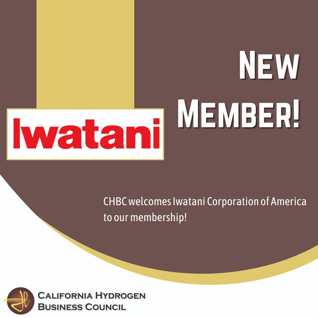 Welcome to CHBC's newest member, Iwatani Corporation of America (ICA)! The ICA develops & expands the #hydrogen #supplychain to support the rapidly growing demand for #zeroemission #fuelcell electric mobility.
Learn more about ICA: iwatani.com