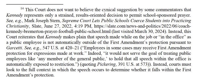 Appreciate Judge Walker’s citation to my work in his new opinion blocking a Florida policy that bans transgender teachers from using their preferred pronouns at school! splcenter.org/sites/default/…