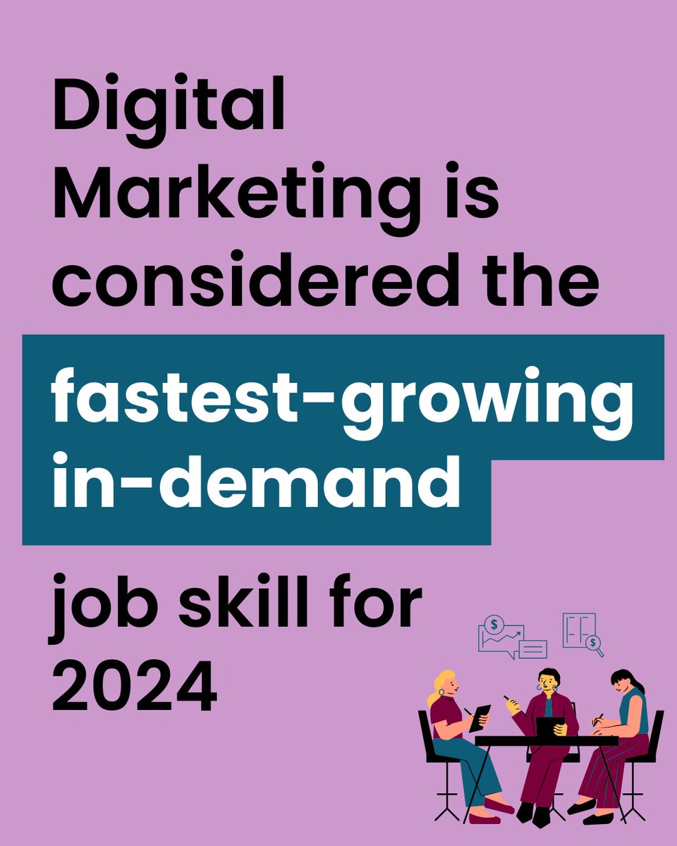 Did you know that digital marketing is considered the fastest-growing in-demand job skill for 2024? It's a good thing our Digital Marketing program can help you stay ahead of the curve 📈💻✨ #DigitalMarketing #Marketing #JobSearch #TopSkills #ContinuingEducation