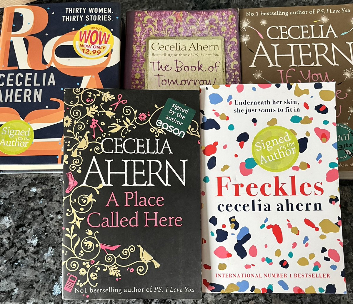 Won the most amazing prize with @TheBookshopIE this week.. all signed by @Cecelia_Ahern x keeping them safe for Lucie when she can read them! Reading is freedom x