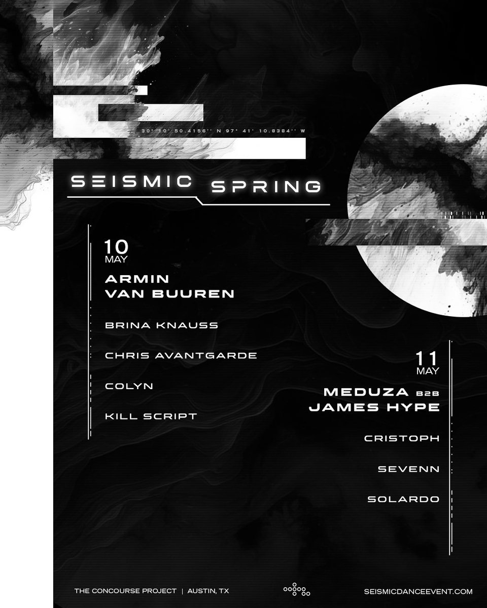 Dallas EDM Family (@dallasedmfamily) on Twitter photo TEXAS! — We are giving a lucky winner a chance to WIN 2 TICKETS to Seismic Spring at <a href="/concourseproj/">The Concourse Project</a> on 5/10-11!
Easy to enter:
• Like & Repost
• Tag your rave crew in the comments
• Follow us & <a href="/SeismicTX/">Seismic Dance Event</a> 🖤
Winner chosen on Monday, April 22nd! TEXAS! — We are giving a lucky winner a chance to WIN 2 TICKETS to Seismic Spring at <a href="/concourseproj/">The Concourse Project</a> on 5/10-11!
Easy to enter:
• Like & Repost
• Tag your rave crew in the comments
• Follow us & <a href="/SeismicTX/">Seismic Dance Event</a> 🖤
Winner chosen on Monday, April 22nd!
