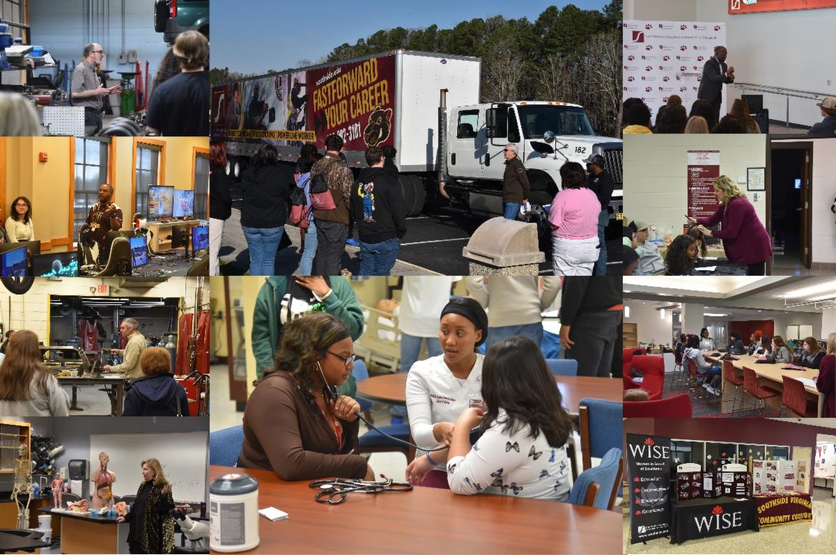 Hundreds of local high/middle schools descended on @southsidevacc for 'College for a Day.' The students participated in hands-on activities and attended informational sessions about SVCC's academic and #workforce programs. #collegetour