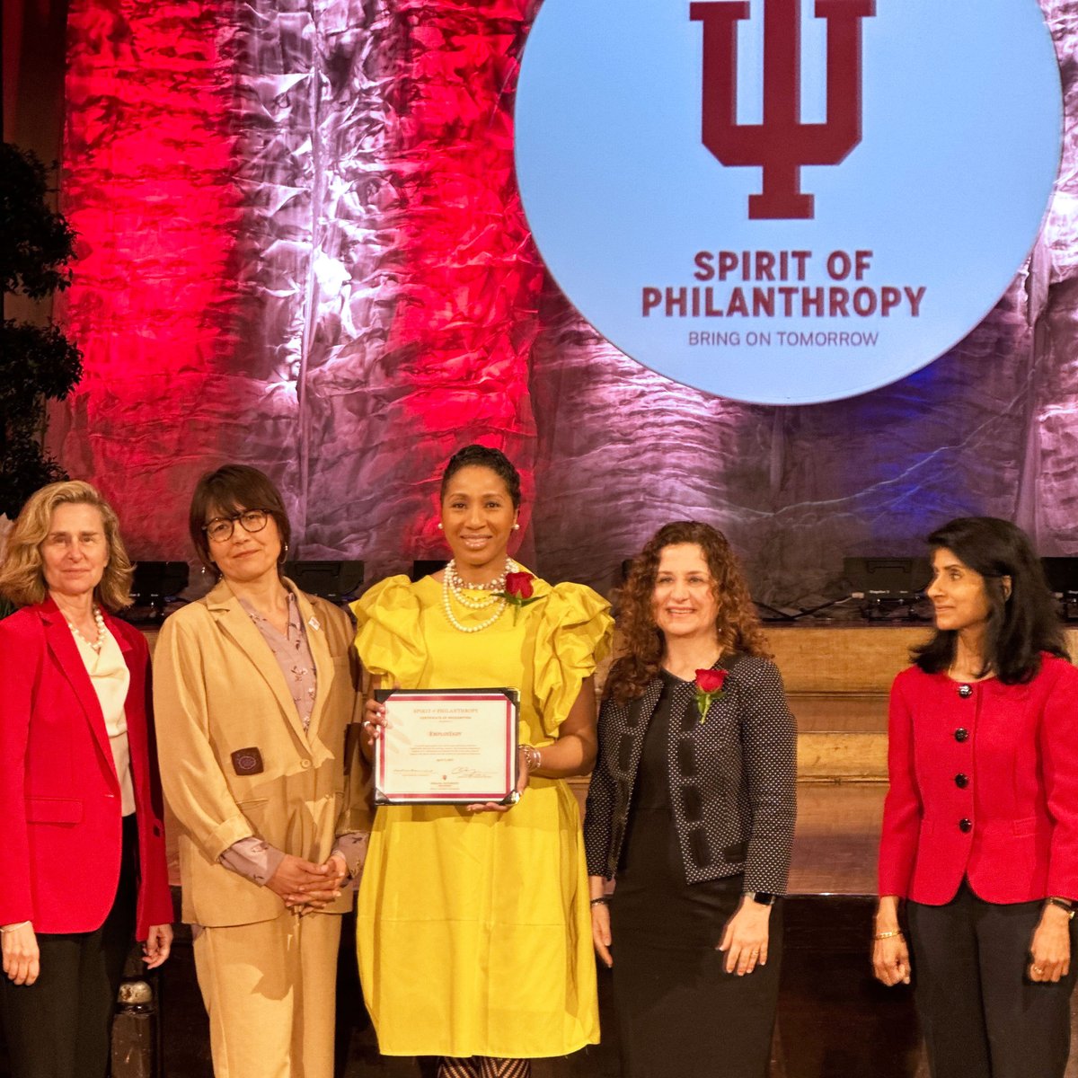 We're honored to be recognized by the @IndianaUniv Division of Undergraduate Education with a Spirit of Philanthropy award for collaboration to support student persistence and completion through high-quality career pathways and seamless admissions. @IndyAchieves