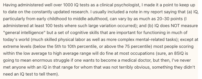 The people who apply these tests for a living often have a clearer picture of their limitations than those who make hay of them for political purposes (from a comment)