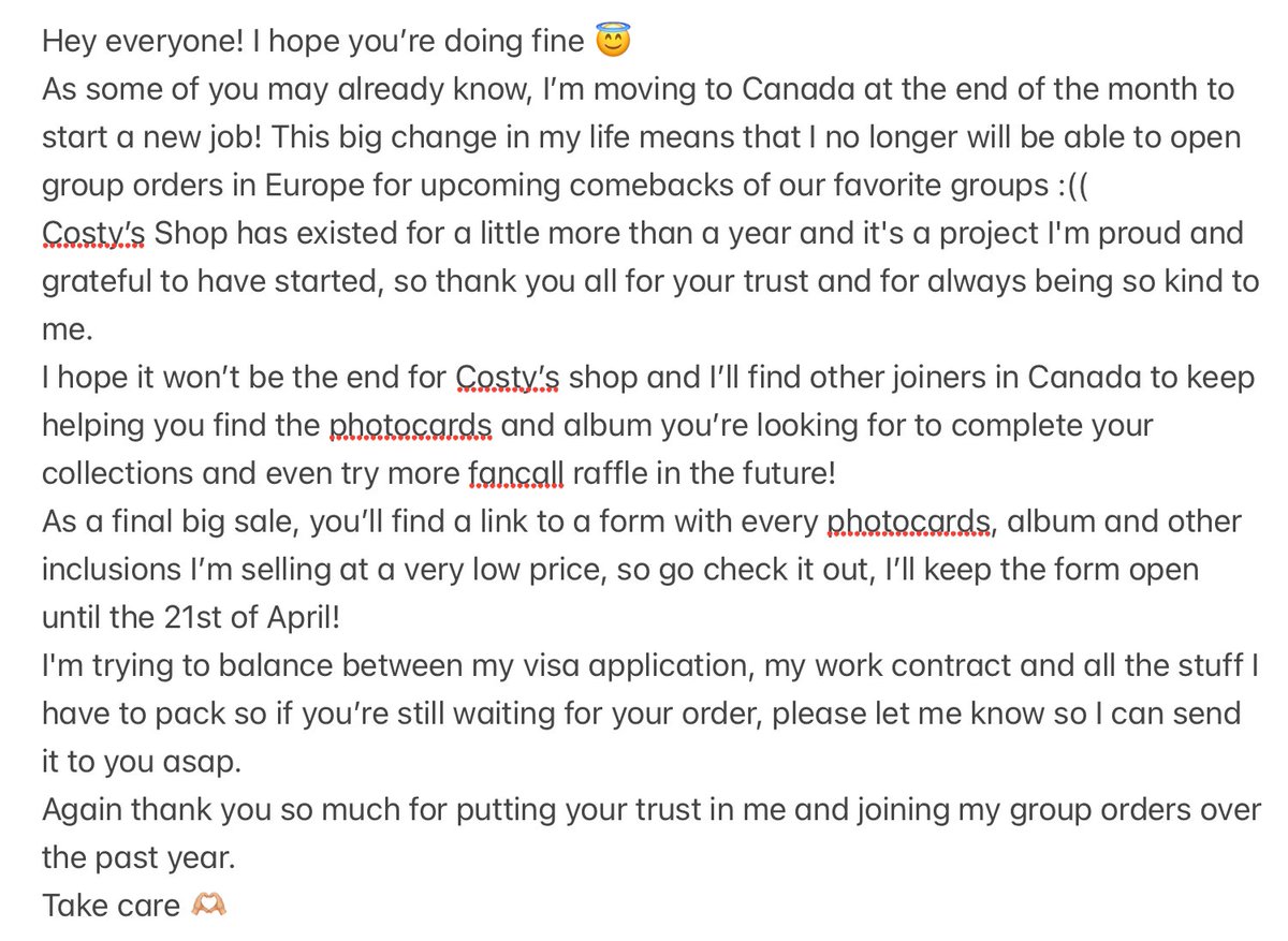 Costyshop's tweet photo. ‼️BIG ANNOUNCEMENT ‼️

Annonce en français sur la première photo - English translation on the second picture

Link to the big sale 👉🏼 https://t.co/XVEUO2G9Dn

Merci à tous mes joiners pour cette année formidable remplies de très belles rencontres 🥹 https://t.co/C36G9y17iV