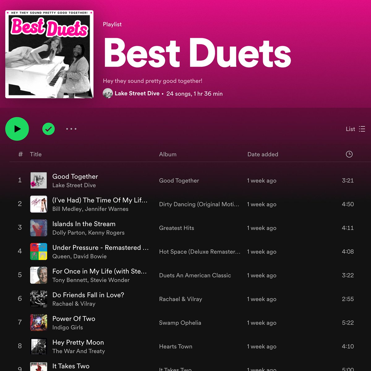 We made a playlist of the all time best duets! The best to ever do it! Many of these songs you all suggested so thank you for sharing your great taste with us. We hope you enjoy listening because we think they sound pretty good together. Link's below! bit.ly/BestDuetsLSD