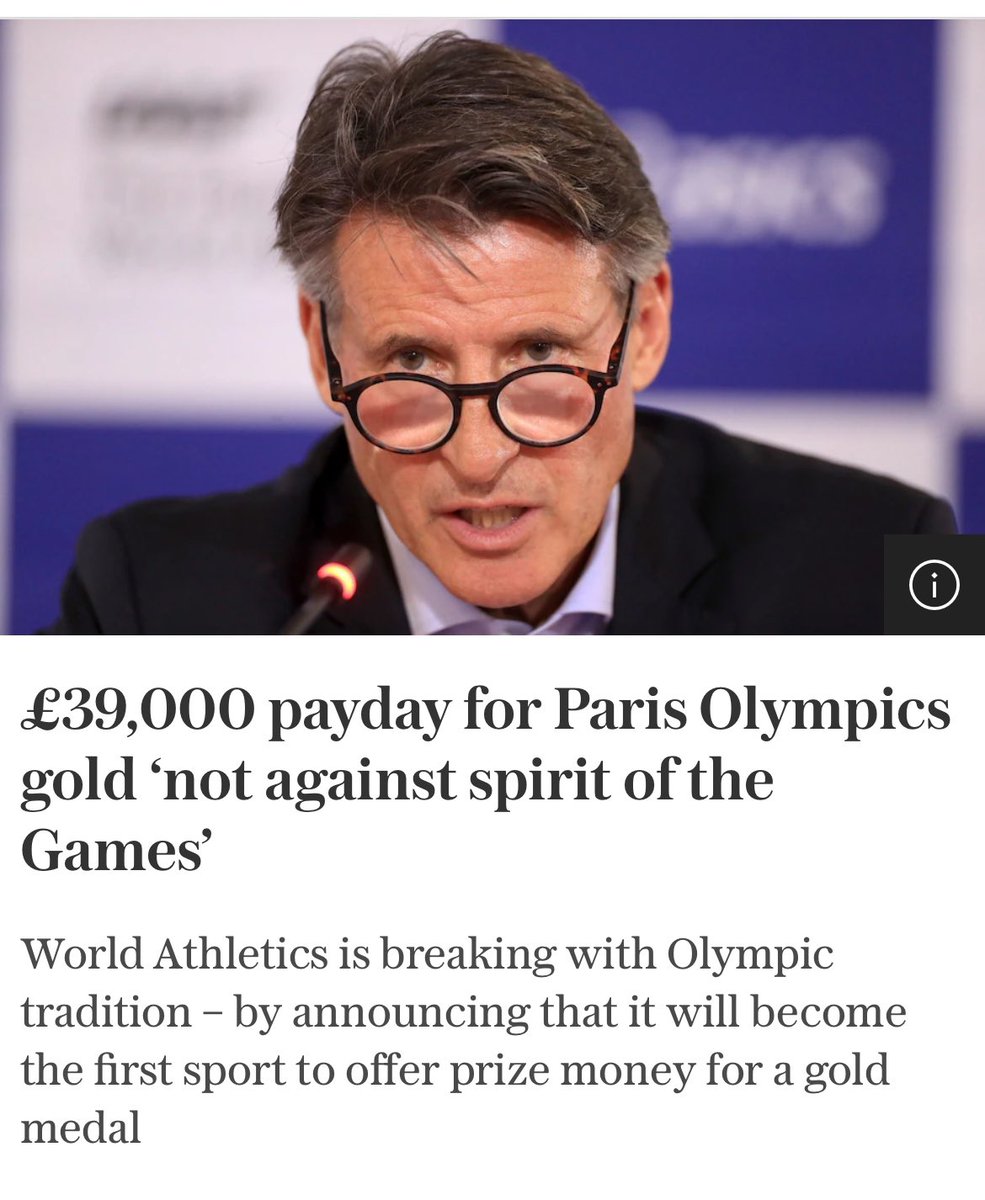 This is emphatically wrong. In a UK context our Olympians have got to where they are on the back of taxpayers subsidies to support their training. If gold medal winners accept this bribe then they should immediately pay it back to the Treasury.