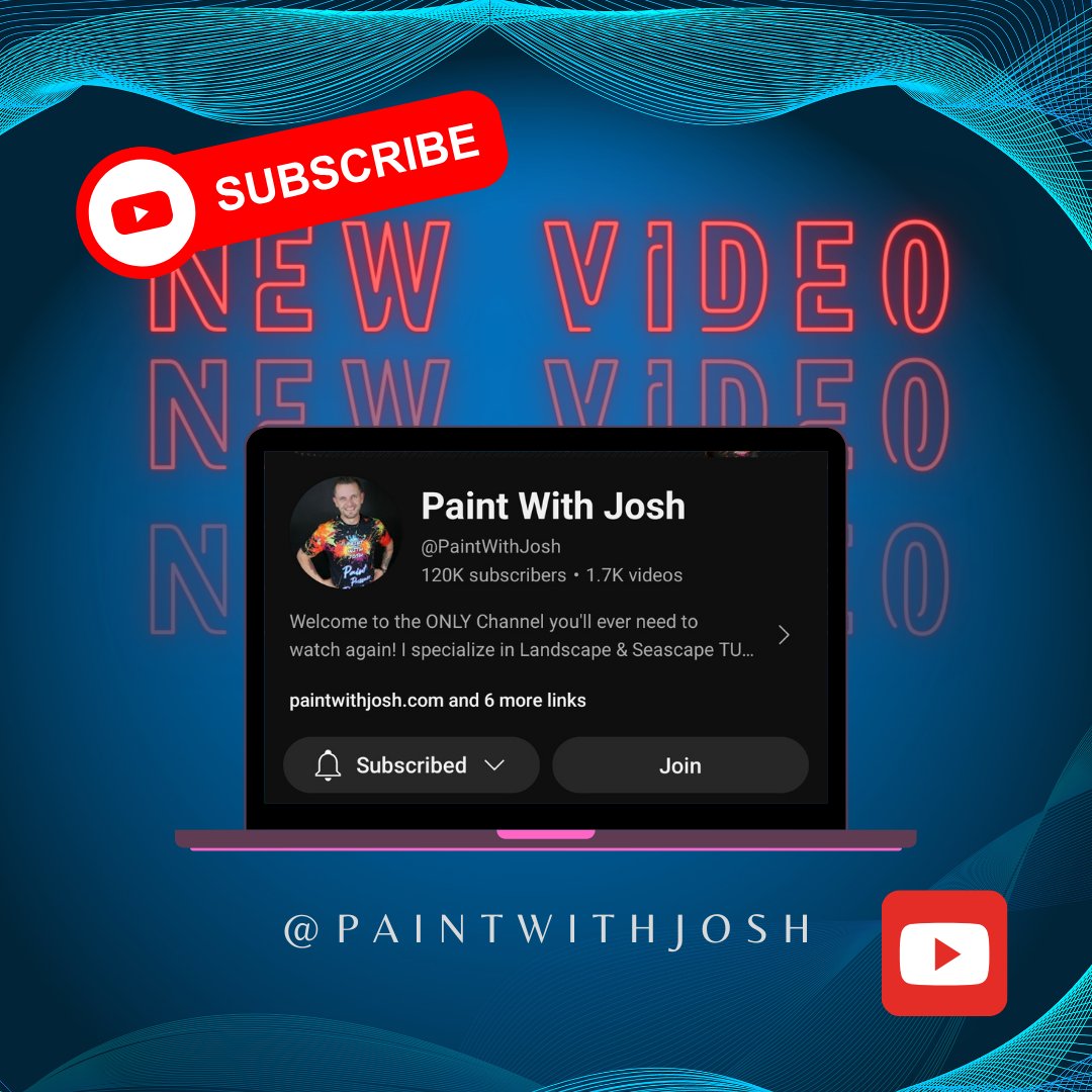 Brand new video! Go - Run & Check it out! Don't forget to subscribe! #newvideo #checkitout #video #tutorial #paintwithjosh #artist