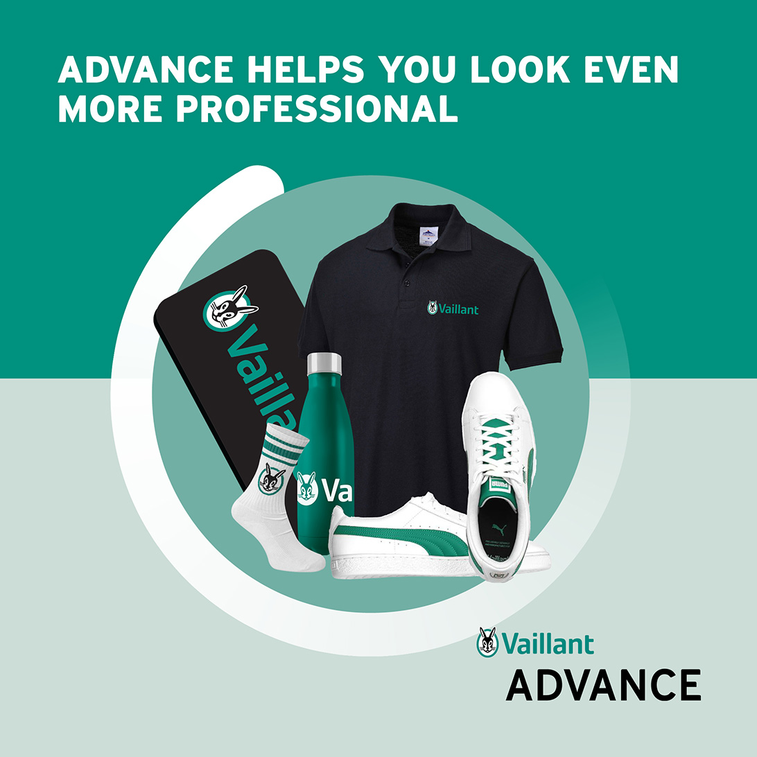 Win, earn or purchase a whole range of Vaillant branded workwear, tools and gadgets. Ensure you always create the perfect first impression. Login to your Advance account to use your credits and cashback today at auth.vaillant-advance.co.uk