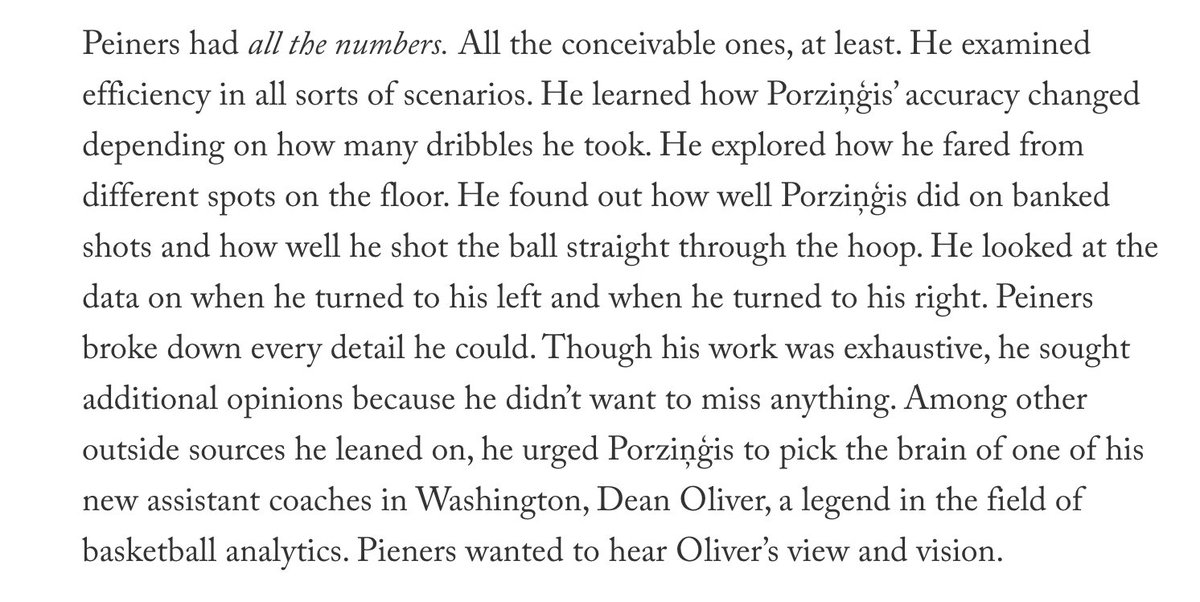 thought this was a really interesting read from @ByJayKing on Kristaps Porzingis' career revival and a side of sports analytics we hear comparatively less about: individual player development. theathletic.com/5381229/2024/0…
