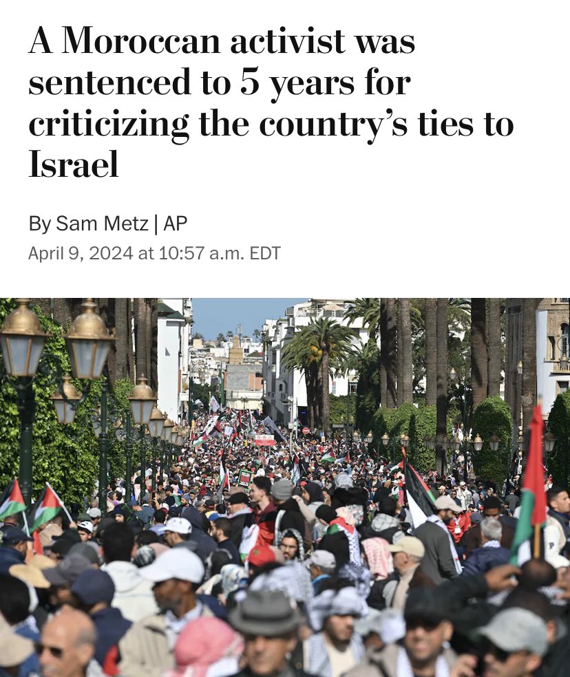 What's up Morroco 🇲🇦 government? Tasting some of that totalitarianism.

(Source: Washington Post)
