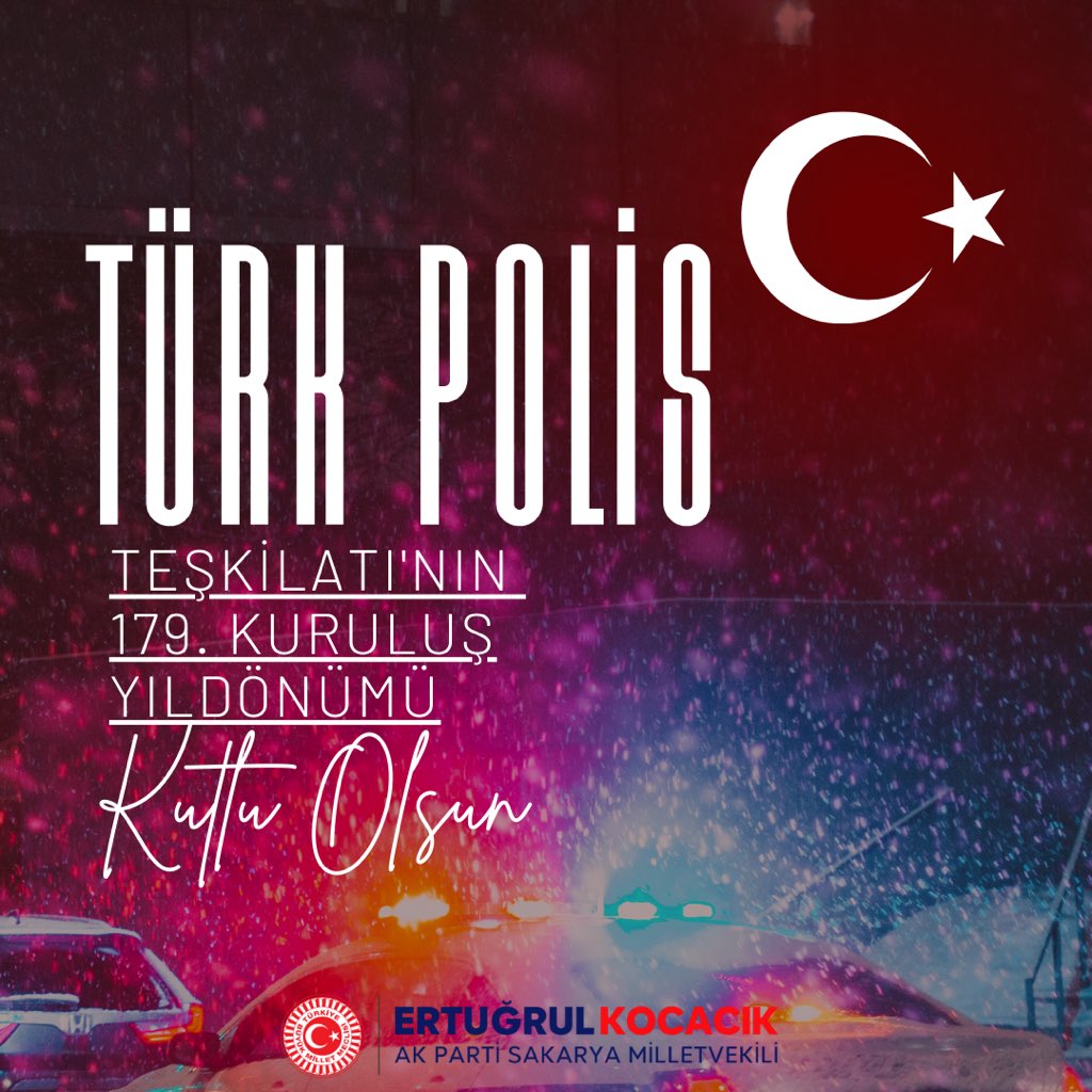 Türk Polis Teşkilatımızın 179. kuruluş yıldönümü kutlu olsun.🇹🇷

Huzurumuz ve güvenliğimiz için gece gündüz demeden özveriyle görevini ifa eden tüm Polislerimize teşekkür ediyor, Şehit Kahramanlarımızı rahmetle, Gazilerimizi de şükranla anıyorum. 

#TürkPolisTeşkilatı179Yaşında🇹🇷
