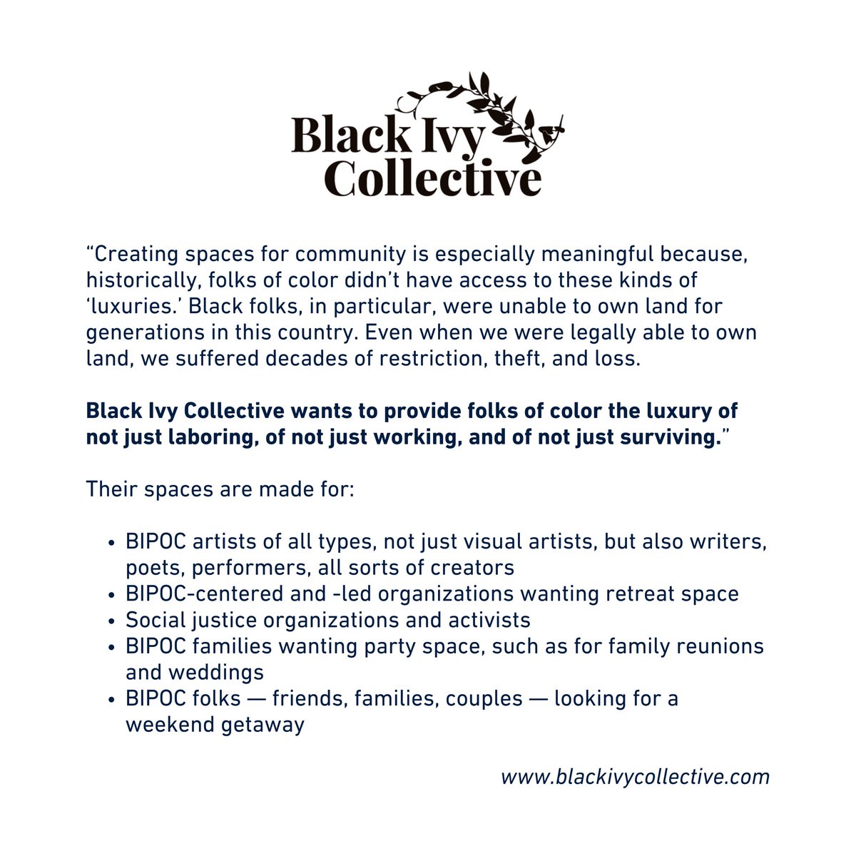 The Writers Retreat takes place at Black Ivy Cottage in Oak Bluffs, Martha’s Vineyard! 

Calling all Black screenwriters looking to workshop a Feature Film or TV Pilot! 

Be sure to follow when the application is open on Sun, April 21st.