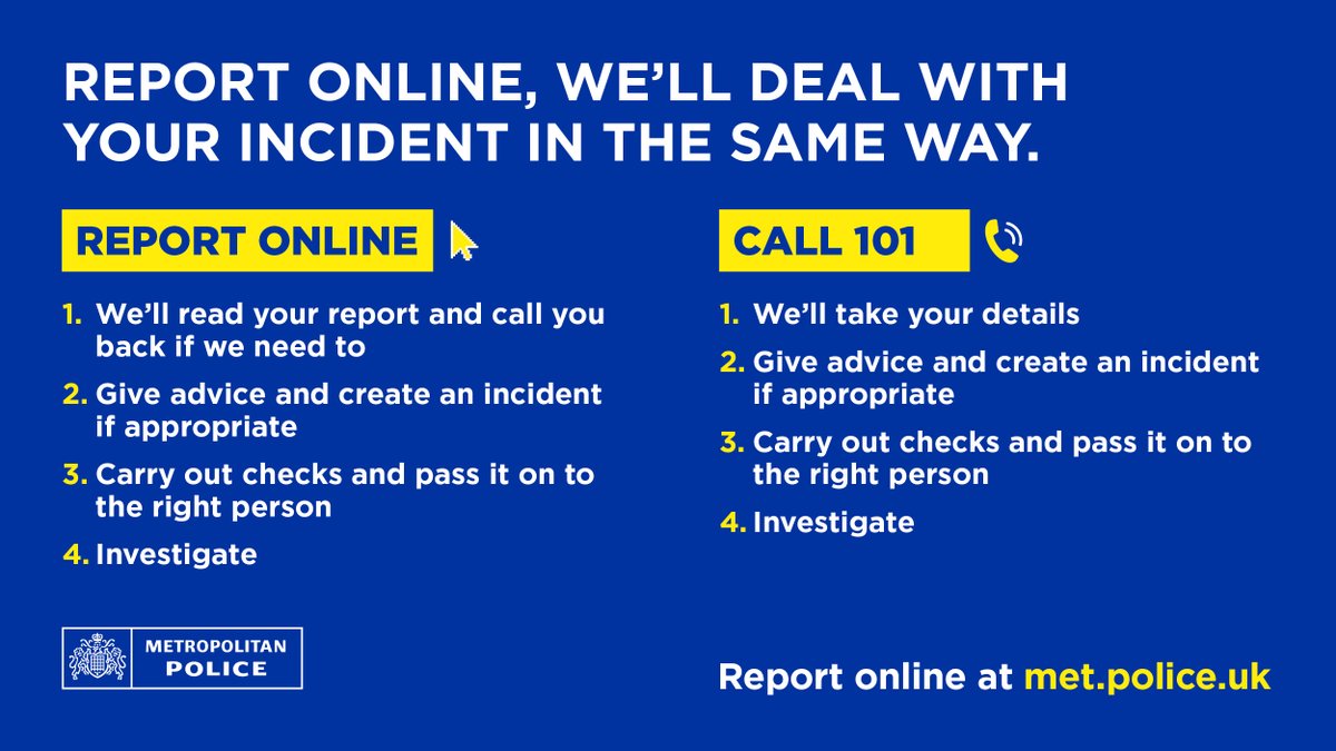 If you report online, the same team will deal with your report in the same way. It's quick, convenient and means you won't wait in a queue.