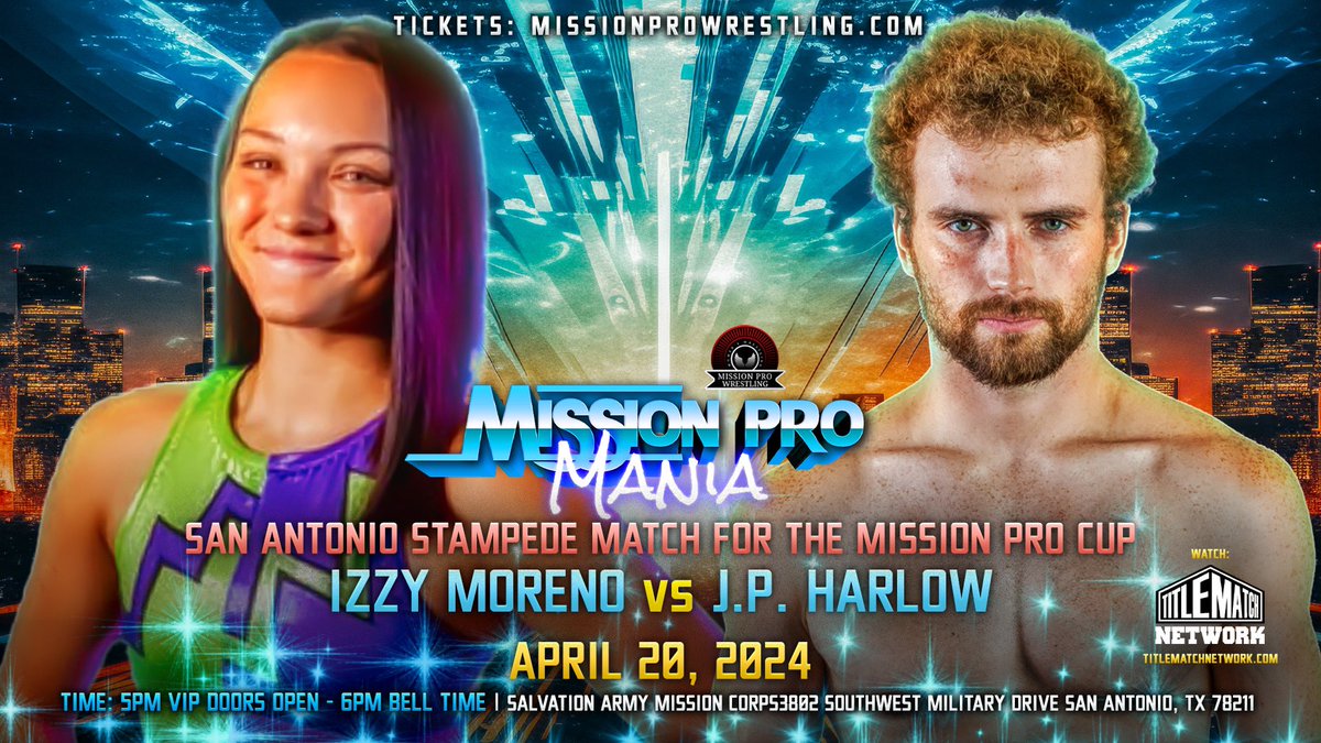 ⚡️ ON A MISSION TONIGHT⚡️ Join after 9 pm CST as @emilymaeheller welcomes everyone’s BFF @ItsIzzyMania ahead of #MPWMania, post #Wrestlemania and so much more!!! 🎤 WATCH: youtube.com/@MissionProWre…