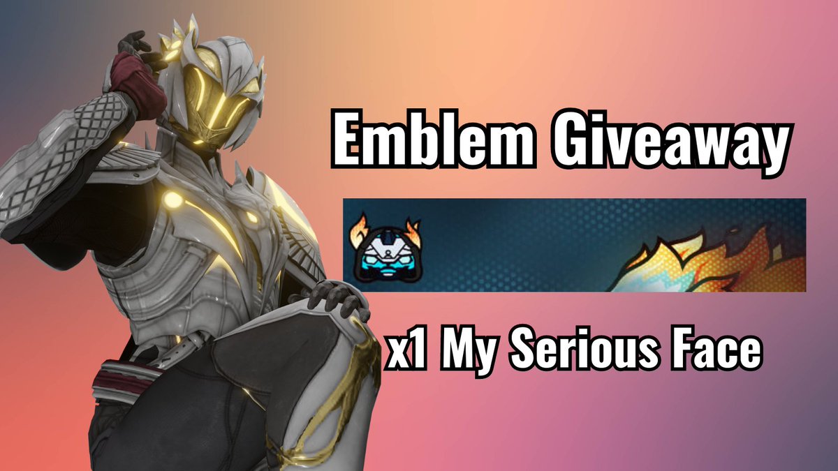 ✨EMBLEM GIVEAWAY✨

Giving away x1 My Serious Face Emblem! 

🔁Retweet
❤️Like
💌Follow

Ends 4/24 @ 11PM PST