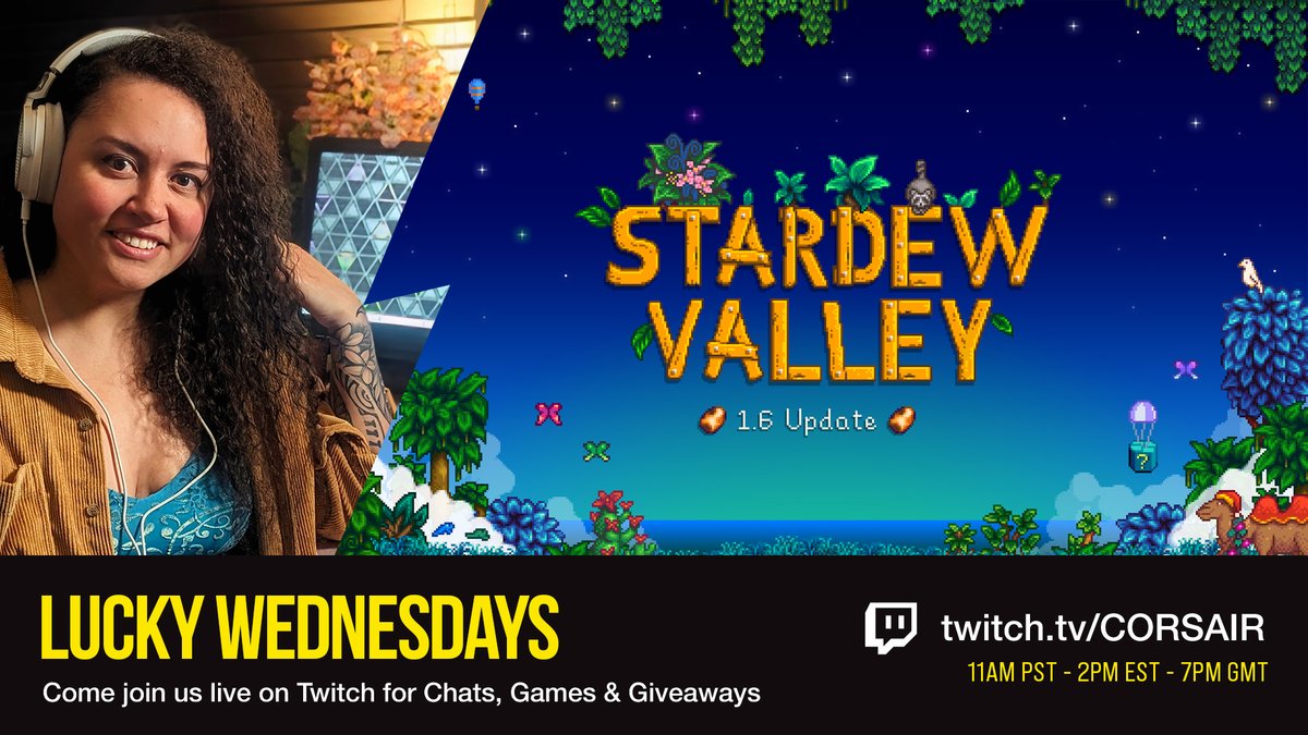 Lucky Wednesdays is back with another cozy Stardew Valley 1.6 Update Stream✨ Watch @Chanzlyn struggle in the mines, chat about the new Fallout show, and enter a giveaway for our latest gaming mouse, the M75 Wireless 🖱️