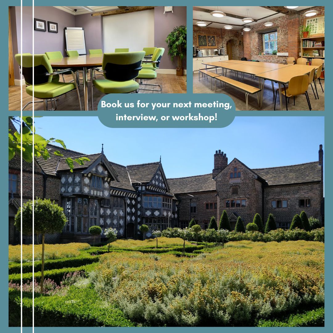 Close to Manchester City Centre and Salford Quays, Ordsall Hall is the ideal location for your next work event. Book one of two rooms in this historic setting for between 10 to 30 people and make sure to take advantage of our beautiful grounds! Email us: ordsall.hall@scll.co.uk