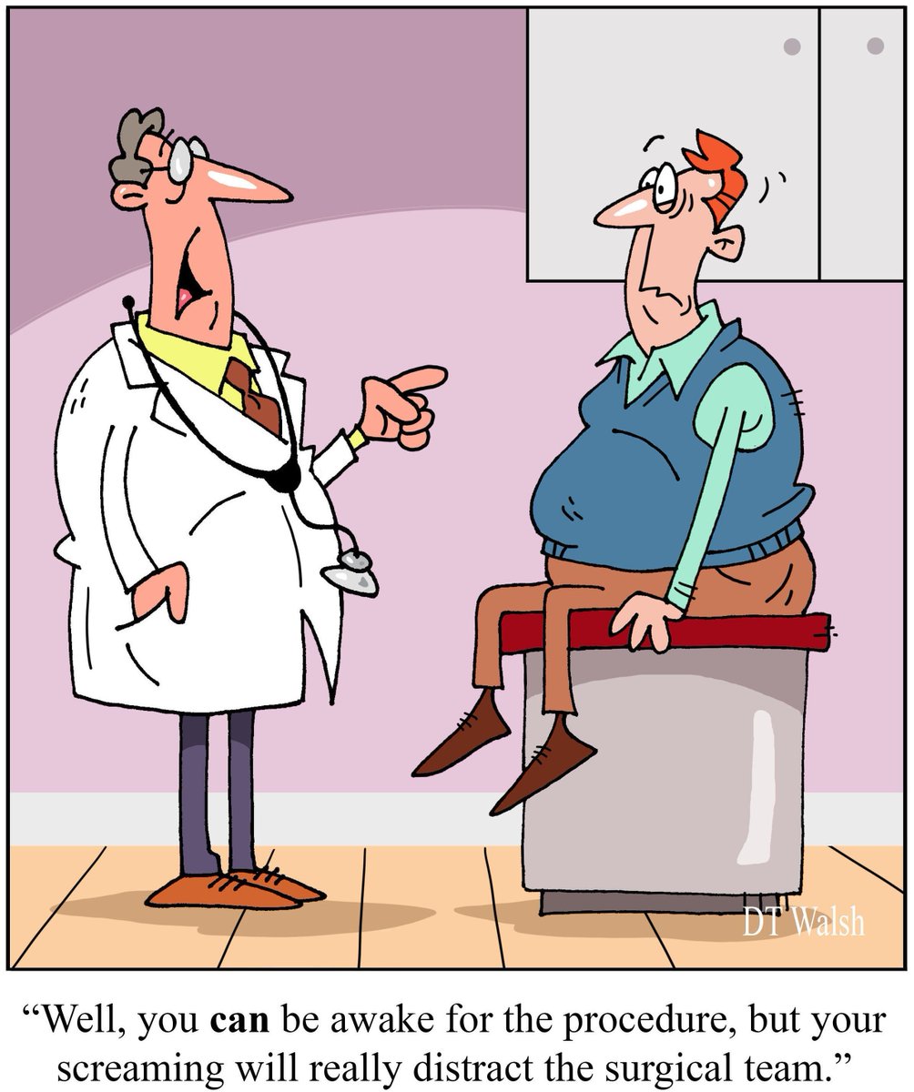 'When ignorance is bliss...' Know where to go for lots of #laughs? Right here: buff.ly/49uzsgX #CuttingUp #Cartoon #MedCartoon #MedLaugh