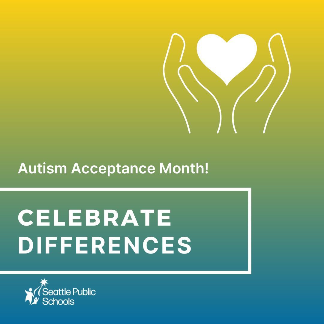 It’s Autism Acceptance Month! SPS supports neurodiversity within our schools and celebrates all students with autism. This month is about understanding, accepting, collaborating, and learning. #CelebrateDifferences