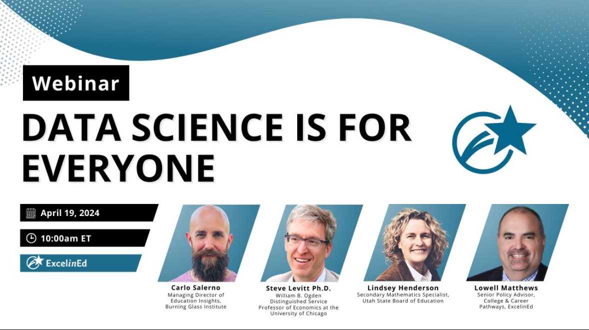 Join us on April 19th! Join a panel of data science experts as they discuss new insights from the latest Data Science is For Everyone report. Register today! Link-in-bio #Mathing #UtahEducators #MtBos #IteachMath #UCTM #DataScience