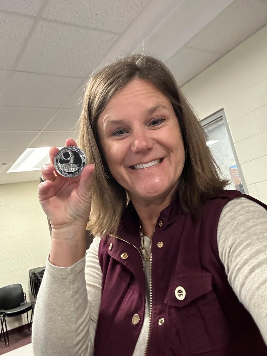 Shane Booker, executive director of Hamilton County's Emergency Management team, presented me with an out-of-this-world gift - an eclipse-themed challenge coin for our work together this past year in preparing for the total solar eclipse. How cool is that? Thanks Shane!
