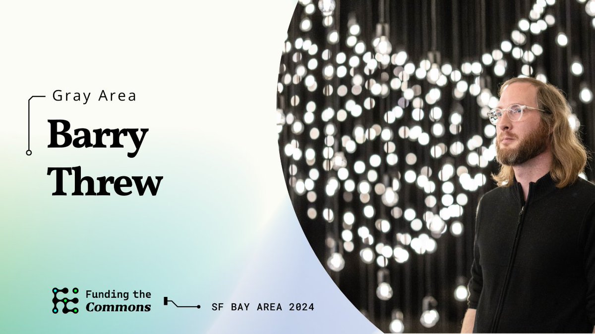 How can the intersection of art and technology catalyze societal change? 🎨💻

Join @barrythrew from @GrayAreaOrg at #FtCBerkeley for insights on the transformative role of creative tech in society. 

👉 Register for Apr 13-14, SF: lu.ma/FtCSF2024  #LabWeekPG
