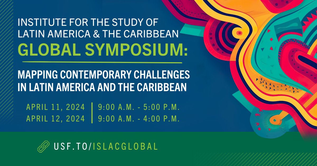 STARTING TOMORROW | The final countdown is on for <a href="/ISLAC_USF/">ISLAC</a>'s first Global Symposium! 🌎 Celebrate 30 years of this #USF institution &amp; meet global experts discussing contemporary issues in LAC communities worldwide.

RSVP now: usf.to/islacglobal