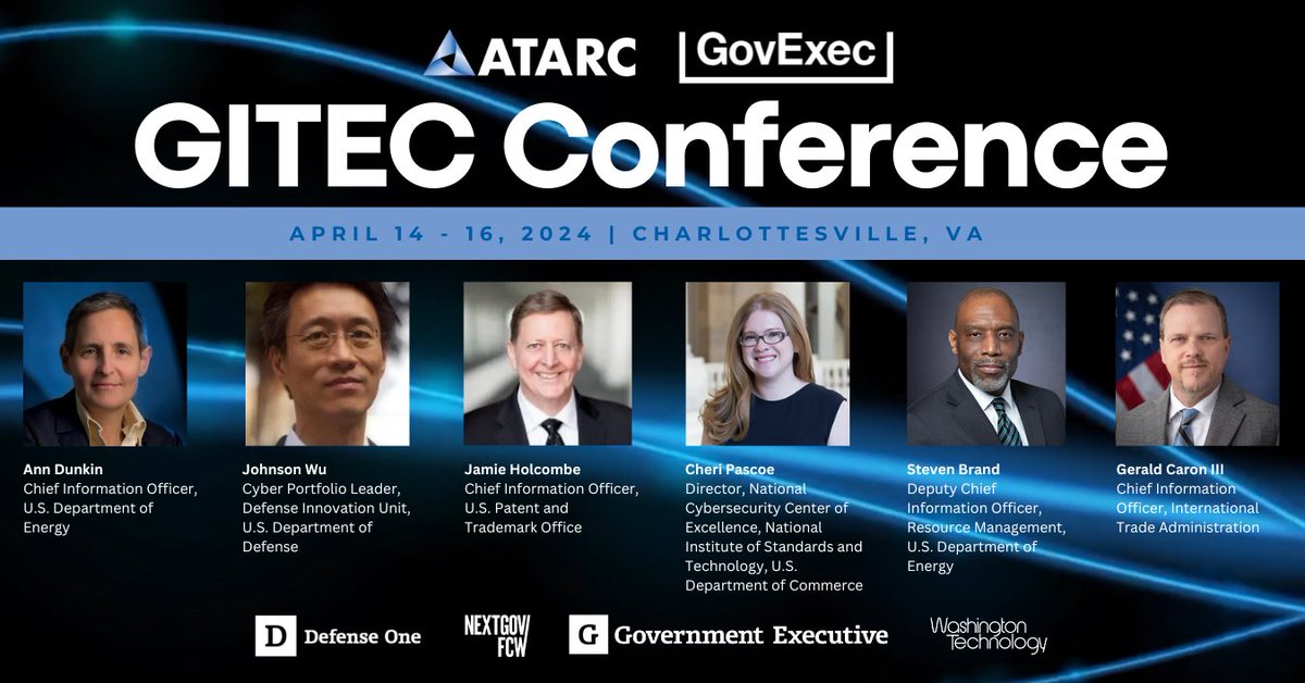 This is your last chance to join an incredible lineup of speakers, including 40 confirmed government panelists, at this year's GITEC Conference 2024. 💡Don't miss your chance to network with these amazing professionals - atarc.org/event/gitec202… #AI #technology #cybersecurity