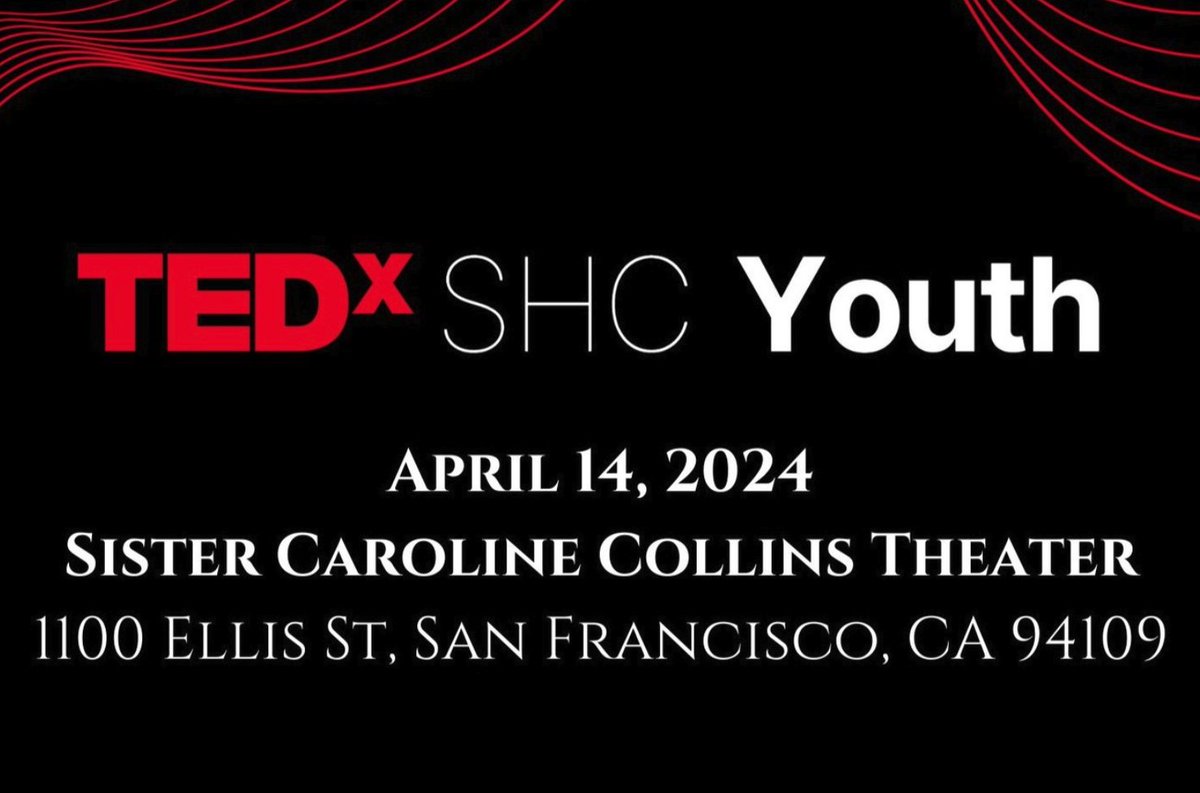 See tomorrow's leaders in action at this Sunday's TEDxSHC Youth event. Visit tedxyouth-shc.org/tickets to register for tickets.