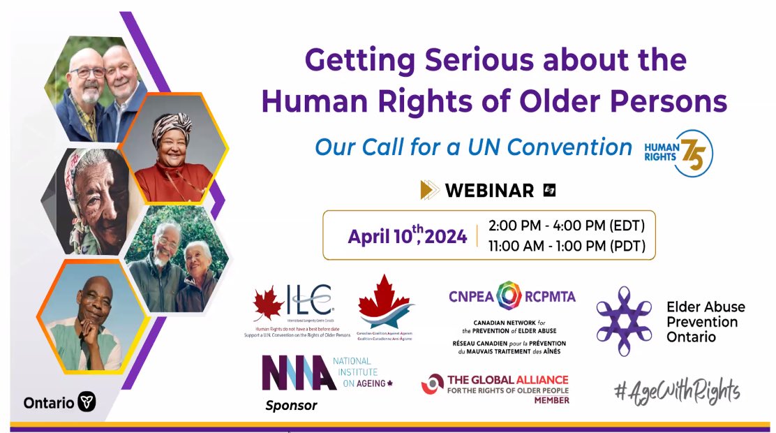 Happy to join colleagues from the North 🇨🇦 @ILCCanada @cnpea @EAPreventionON @NIAgeing @GAROP_Sec in the run up to GA #OEWG14 #AgeWithRights