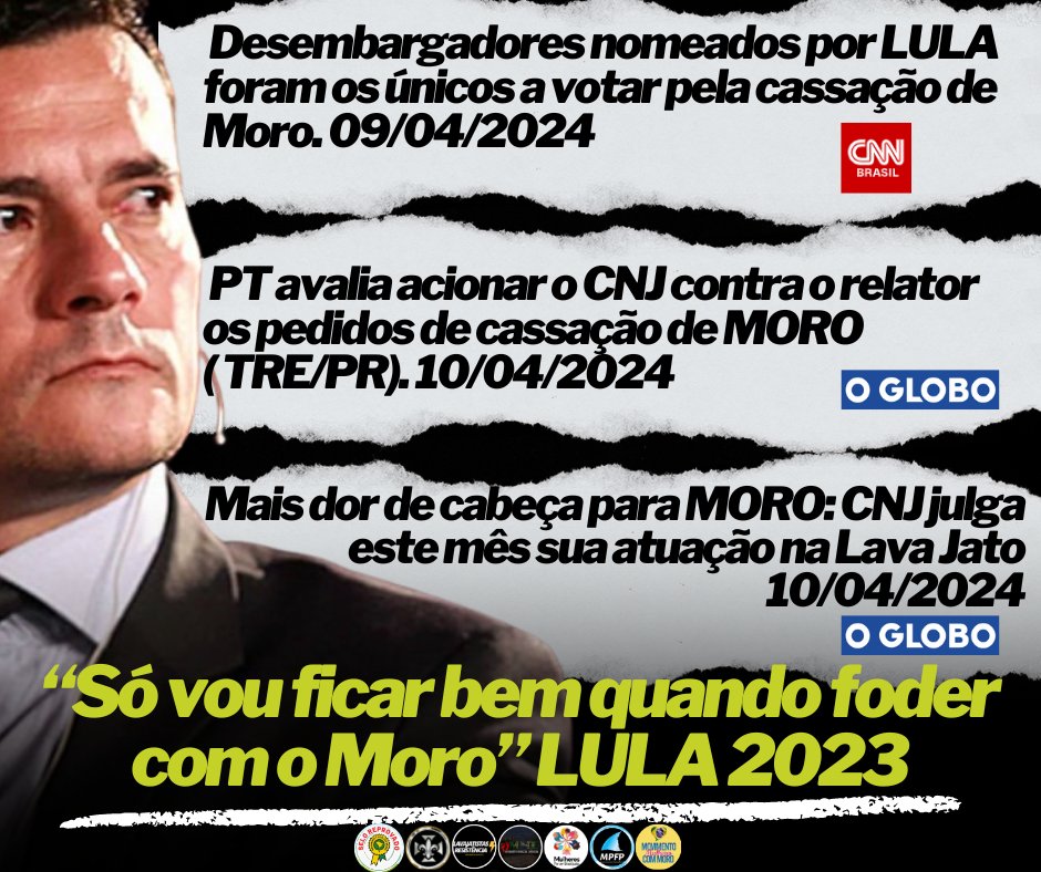 Não temos paz e todos sabemos o porquê ! Parem de perseguir MORO, pois somente o colocarão na figura de vítima perseguida e o enaltecerão cada dia mais !